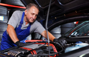 mechanic engine inspection