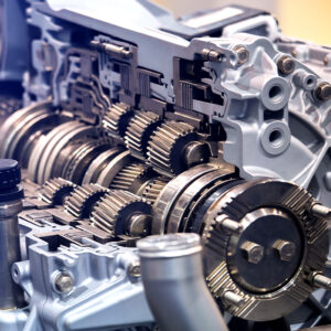 Clean and shiny automobile transmission.